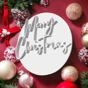 Merry Christmas Stamp (Cursive)