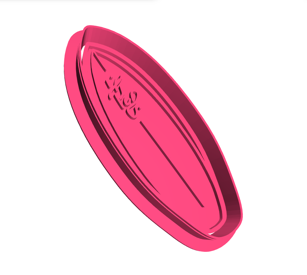 Surfboard with 'SURF' wording cookie cutter & stamp set.