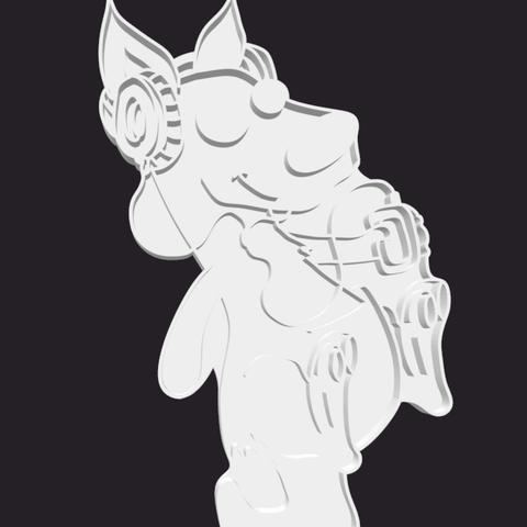 Kangaroo with Headphones