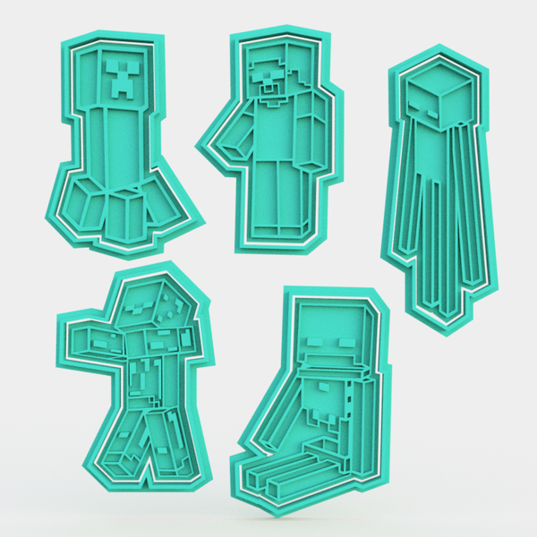 Minecraft Cookie Cutters & Stamps