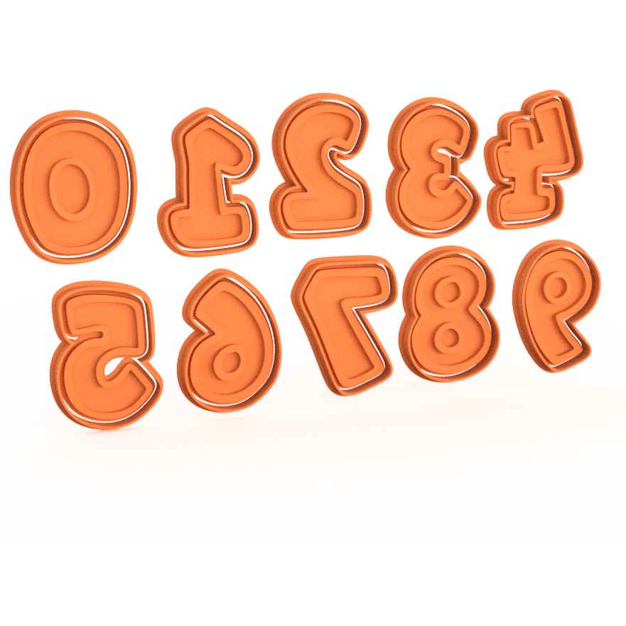 Numbers Cookie Cutters & Stamps