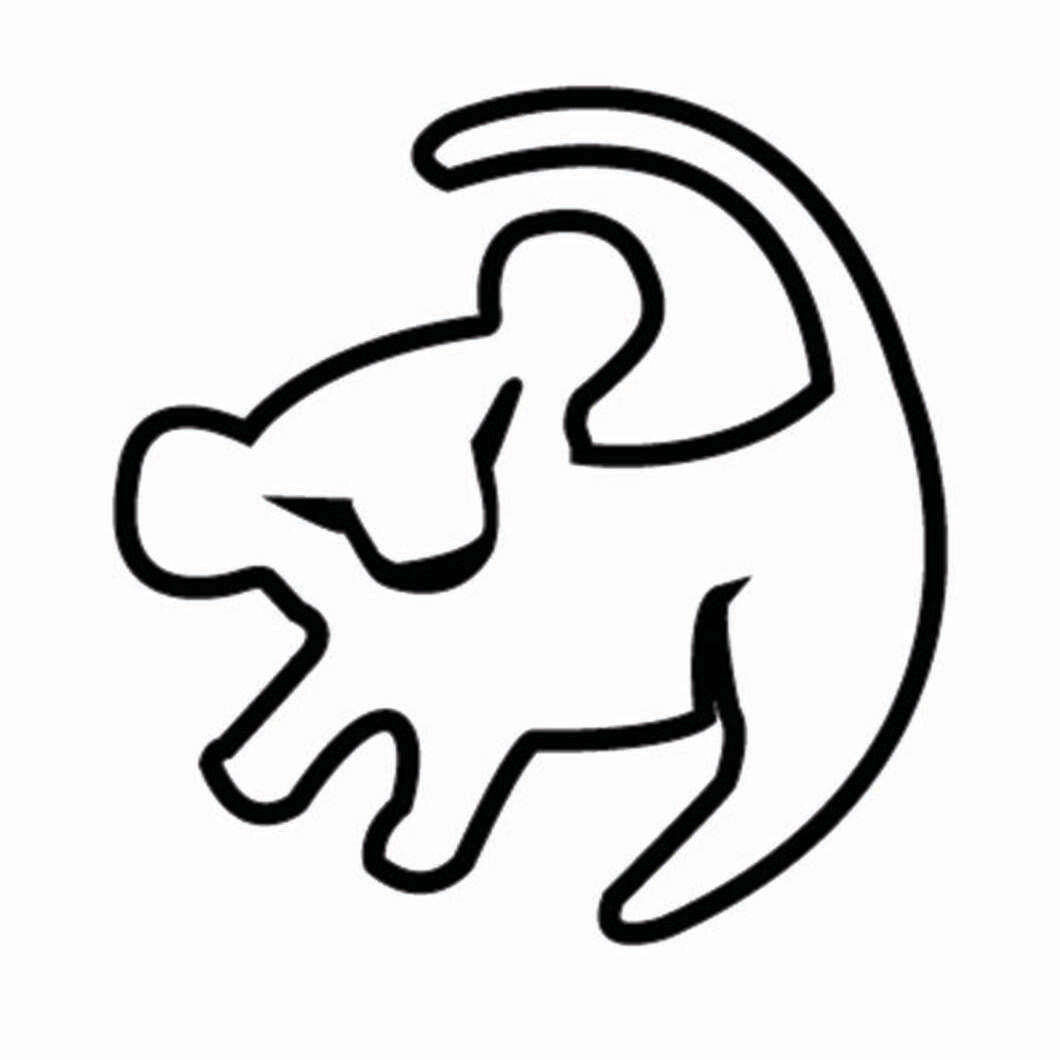 Simba Cave Drawing Stamp