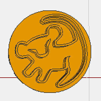 Simba Cave Drawing Stamp