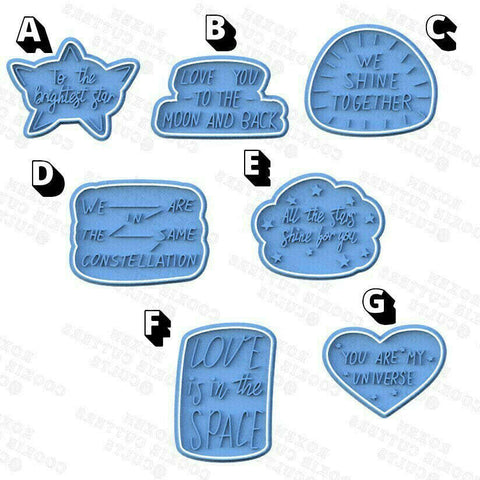 Space Themed Love Quotes Lettering